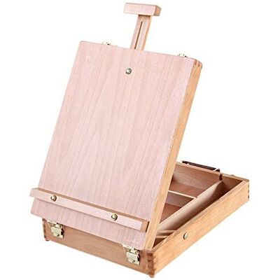 TTAototech Table Easel Box, Wooden Table Box Easel with Storage Table Easel Stan TTAototech Table Easel Box, Wooden Table Box Easel with Storage Table Easel Stan