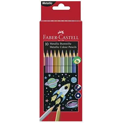 Faber 201583 Metallic Colour Pencil Pack of 10 Faber 201583 Metallic Colour Pencil Pack of 10