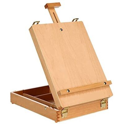 DARENYI Wooden Table Box Easel, Adjustable Easel Wood Table Sketch Box Easels, Portable DARENYI Wooden Table Box Easel, Adjustable Easel Wood Table Sketch Box Easels, Portable