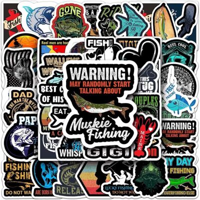 Mascot 51pcs Sea Fishing Series Stickers Waterproof Vinyl Stickers Cute and Fun Sticker Mascot 51pcs Sea Fishing Series Stickers Waterproof Vinyl Stickers Cute and Fun Sticker