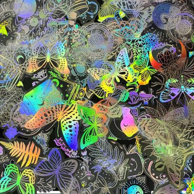 Tianfu 200 pieces holographic sticker set, transparent waterproof sticker, laptop, bull Tianfu 200 pieces holographic sticker set, transparent waterproof sticker, laptop, bull
