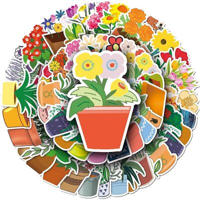Mascot Flowers, boys and girls cartoon waterproof vinyl sticker notebook water cup bicy Mascot Flowers, boys and girls cartoon waterproof vinyl sticker notebook water cup bicy
