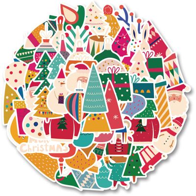 Mascot 64 PCS Christmas Stickers, Santa Claus Stickers Set Waterproof Vinyl Christmas H Mascot 64 PCS Christmas Stickers, Santa Claus Stickers Set Waterproof Vinyl Christmas H