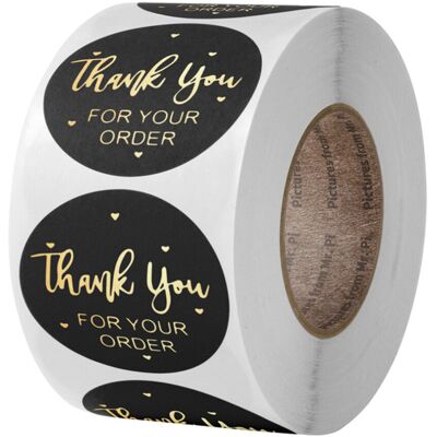 Tianfu Thank you stickers thank you self-adhesive stickers, round English stickers Chri Tianfu Thank you stickers thank you self-adhesive stickers, round English stickers Chri