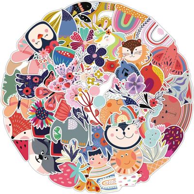 Tianfu 50PCS Cute Stickers Kawaii Sticker for Water Bottles Laptop Scrapbooking Cup Car Tianfu 50PCS Cute Stickers Kawaii Sticker for Water Bottles Laptop Scrapbooking Cup Car