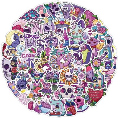 Tianfu 50pcs Cute Gothic Skull Stickers Vinyl Waterproof Cool Funny Decals Colorful Sti Tianfu 50pcs Cute Gothic Skull Stickers Vinyl Waterproof Cool Funny Decals Colorful Sti