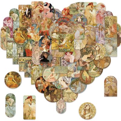 Tianfu 54 Pieces Adult Teen Classic Art, Renaissance Stickers, Vintage Artist Painting Tianfu 54 Pieces Adult Teen Classic Art, Renaissance Stickers, Vintage Artist Painting