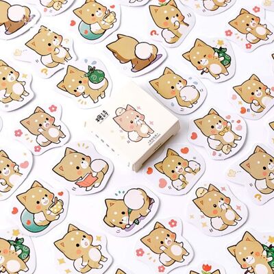 Tianfu 45PCS Boxed DIY Decoration Super Cute Cartoon Lovely Shiba Inu Stickers for Lapt Tianfu 45PCS Boxed DIY Decoration Super Cute Cartoon Lovely Shiba Inu Stickers for Lapt