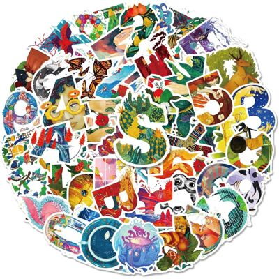 Tianfu 50 PCS for Kids Teens Waterproof Stickers Illustrator Characters, Artistic Sense Tianfu 50 PCS for Kids Teens Waterproof Stickers Illustrator Characters, Artistic Sense