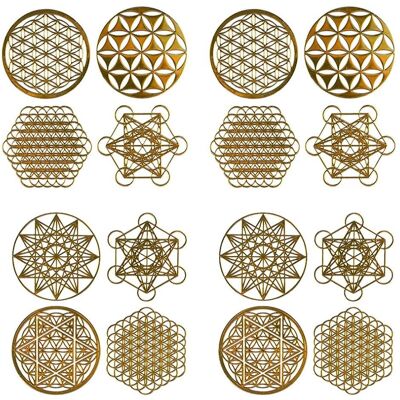 Unbranded 16pcs/set Metal Energy Decor Sticker Flower Of Life Children's Day Gifts 7 Coppe Unbranded 16pcs/set Metal Energy Decor Sticker Flower Of Life Children's Day Gifts 7 Coppe