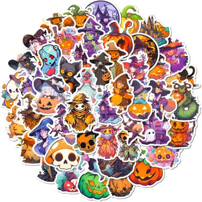 TIANCI 2023 Halloween Stickers Bulk, 100Pcs Halloween Pumpkin Theme Stickers, Vinyl Wat TIANCI 2023 Halloween Stickers Bulk, 100Pcs Halloween Pumpkin Theme Stickers, Vinyl Wat