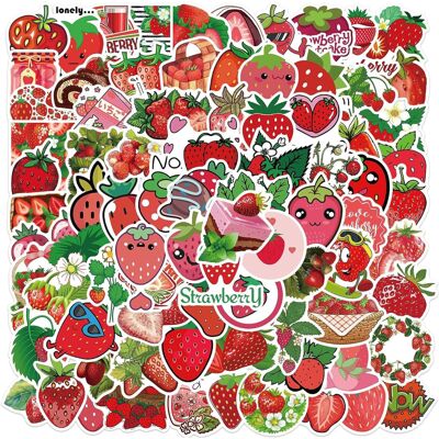 TIANCI 100PCS StrawberrySticker DIY Decoration,Strawberry Party Decoration,Cartoon Cute TIANCI 100PCS StrawberrySticker DIY Decoration,Strawberry Party Decoration,Cartoon Cute