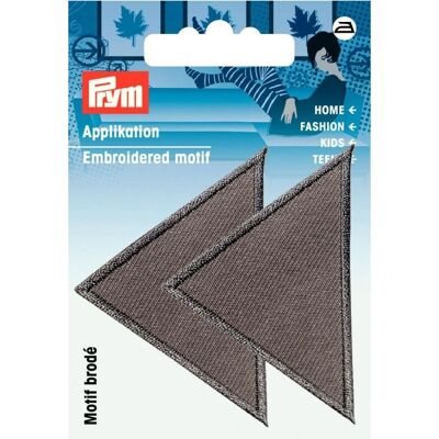 Prym - Triangular Patch Motif Large - Grey - 2 pcs - Patch Motif Prym - Triangular Patch Motif Large - Grey - 2 pcs - Patch Motif