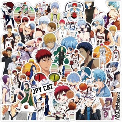 TIANCI 50pcs Japanese Anime Kuroko's Basketball Stickers Waterproof Vinyl Kawaii Sticke TIANCI 50pcs Japanese Anime Kuroko's Basketball Stickers Waterproof Vinyl Kawaii Sticke