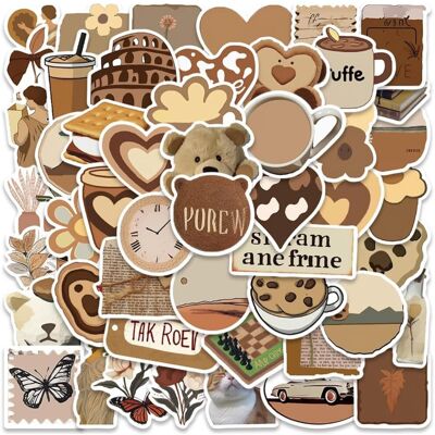 TIANCI Cute Vintage Stickers,Retro Aesthetic Stickers,50Pcs Waterproof Vinyl Stickers f TIANCI Cute Vintage Stickers,Retro Aesthetic Stickers,50Pcs Waterproof Vinyl Stickers f