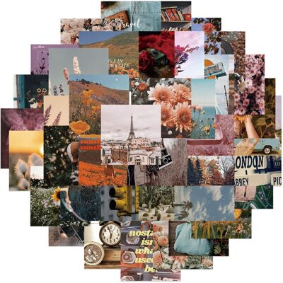 TIANCI 56pcs Landscape Stickers Vintage Stickers Aesthetic Vinyl Waterproof Stickers fo TIANCI 56pcs Landscape Stickers Vintage Stickers Aesthetic Vinyl Waterproof Stickers fo