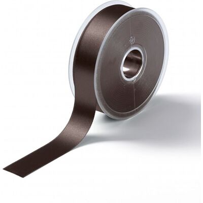 Prym Dark Brown Satin Ribbon - 25mm - Per Metre Prym Dark Brown Satin Ribbon - 25mm - Per Metre