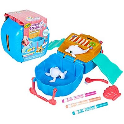 Crayola 747426 Scribble Scrubbie Pets, Ocean Animals Playset Toys, Multi Crayola 747426 Scribble Scrubbie Pets, Ocean Animals Playset Toys, Multi