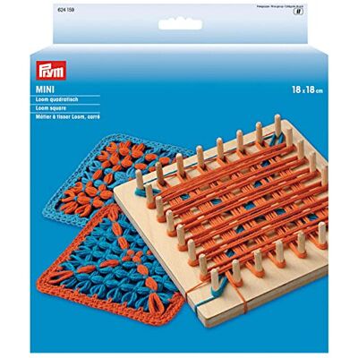Prym Mini Square Knitting Loom - Wood, Multi-Colour - 18 x 18cm Prym Mini Square Knitting Loom - Wood, Multi-Colour - 18 x 18cm
