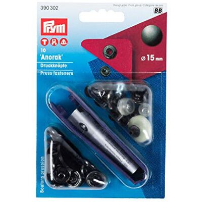 Prym Non-Sew Press Fastener - Bronze - 15 mm - 10 pcs Prym Non-Sew Press Fastener - Bronze - 15 mm - 10 pcs