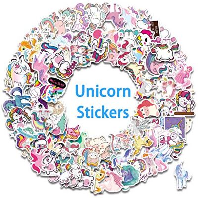 Hopeme Cute Fresh Unicorn Stickers Waterproof Vinyl Stickers for Kids Children for Wate Hopeme Cute Fresh Unicorn Stickers Waterproof Vinyl Stickers for Kids Children for Wate