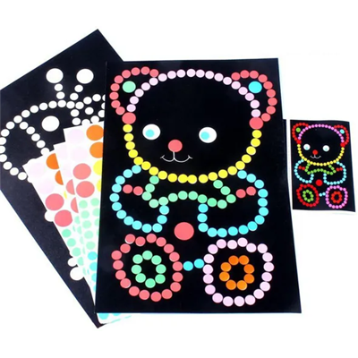 winwin Colorful Dot Puzzle Mosaic Sticker Game Children DIY Toys winwin Colorful Dot Puzzle Mosaic Sticker Game Children DIY Toys