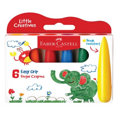 Faber Castell Little Creatives Easy Grasp Figure Crayons 6pc Faber Castell Little Creatives Easy Grasp Figure Crayons 6pc