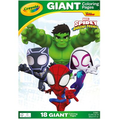 Crayola Giant Colouring Book - Spidey and His Amazing Friends 18 Pages of Spidey Colou Crayola Giant Colouring Book - Spidey and His Amazing Friends 18 Pages of Spidey Colou