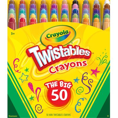 Crayola Mini Twistables Crayons (50ct), Kids Art Supplies, Unique Gifts for Kids Crayola Mini Twistables Crayons (50ct), Kids Art Supplies, Unique Gifts for Kids