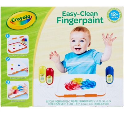 Crayola - Washable Finger Paint Station - Less Mess - Finger Paints Crayola - Washable Finger Paint Station - Less Mess - Finger Paints