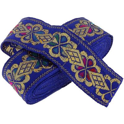 Unbranded (Royal Blue) Jacquard Trim Braid Embroidered Ribbon Craft Sewing Retro Boho Ethn Unbranded (Royal Blue) Jacquard Trim Braid Embroidered Ribbon Craft Sewing Retro Boho Ethn
