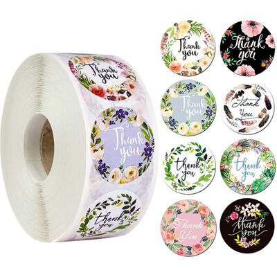 Unbranded 500pcs lot Round Floral Thank You Stickers Seal Labels for Wedding Favors Party Unbranded 500pcs lot Round Floral Thank You Stickers Seal Labels for Wedding Favors Party