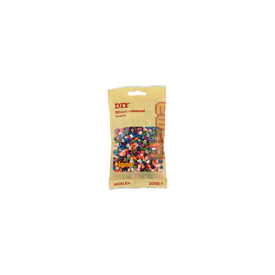 Hama 1000 Midi Beads In Bag Cylindrical Plastic Mix 58 - Multicolour Hama 1000 Midi Beads In Bag Cylindrical Plastic Mix 58 - Multicolour
