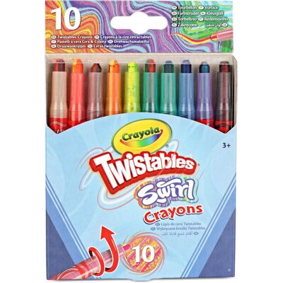 CRAYOLA Swirl Mini Twistable Crayons - Assorted Colours (Pack of 10) Magical S CRAYOLA Swirl Mini Twistable Crayons - Assorted Colours (Pack of 10) Magical S