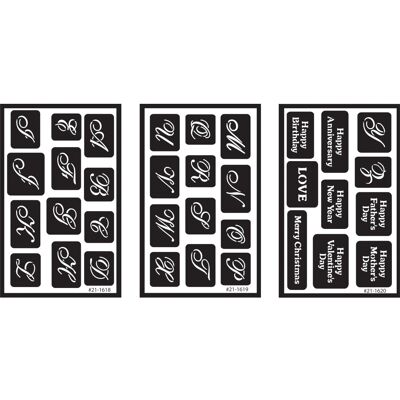 Tepe Over 'N' Over Reusable Stencils 5x8 3/Pkg-Alphabet Tepe Over 'N' Over Reusable Stencils 5x8 3/Pkg-Alphabet