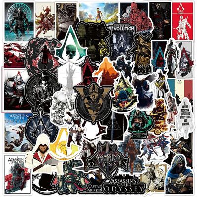 konhill (As show, One size) 50pcs Assassins Creed Stickers Cool Classic Game Stickers Co konhill (As show, One size) 50pcs Assassins Creed Stickers Cool Classic Game Stickers Co