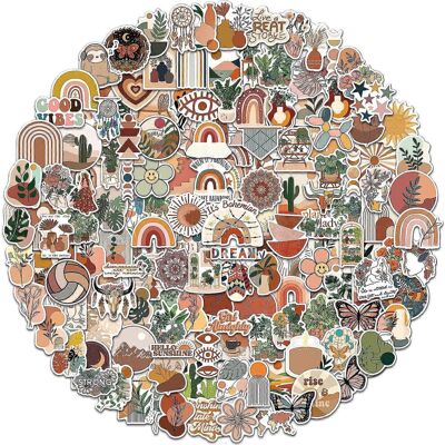 konhill (As show, One size) 200 PCS Aesthetic Boho Stickers, Cute Vinyl Waterproof Stick konhill (As show, One size) 200 PCS Aesthetic Boho Stickers, Cute Vinyl Waterproof Stick