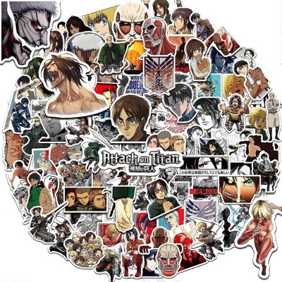 konhill (As show, One size) 100Pcs Attack on Titan Stickers Latest Anime AOT Sticker Pac konhill (As show, One size) 100Pcs Attack on Titan Stickers Latest Anime AOT Sticker Pac