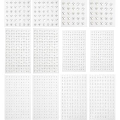 Kricely (As show, One size) 12 Sheets of Decor Self-Adhesive Pearls Flat Back Pearls Sti Kricely (As show, One size) 12 Sheets of Decor Self-Adhesive Pearls Flat Back Pearls Sti