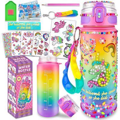 Bonxaif (Unicorn) Decorate Your Own Water Bottle Kits for Girls Mermaid Painting Crafts Bonxaif (Unicorn) Decorate Your Own Water Bottle Kits for Girls Mermaid Painting Crafts