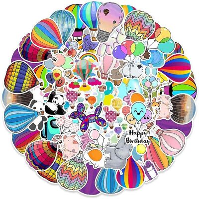 konhill (As show, One size) 50 Pcs Flows Insects Birds Fruits Stickers Cute Children Wat konhill (As show, One size) 50 Pcs Flows Insects Birds Fruits Stickers Cute Children Wat