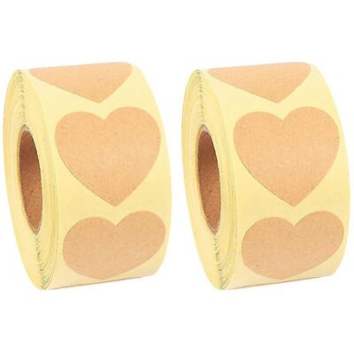 Kricely (As show, One size) 2Rolls of 1 Inches Heart Shape Stickers Self-Adhesive DIY St Kricely (As show, One size) 2Rolls of 1 Inches Heart Shape Stickers Self-Adhesive DIY St
