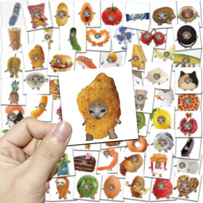 Unbranded (10pcs random) 10/50pcs Kawaii Cat Food Meme Sickers Funny Decal Bicycle Noteboo Unbranded (10pcs random) 10/50pcs Kawaii Cat Food Meme Sickers Funny Decal Bicycle Noteboo