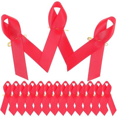 Kricely (As show, One size) 50pcs Delicate Ribbons And Pin Fundraising Ribbons Pin AIDS Kricely (As show, One size) 50pcs Delicate Ribbons And Pin Fundraising Ribbons Pin AIDS
