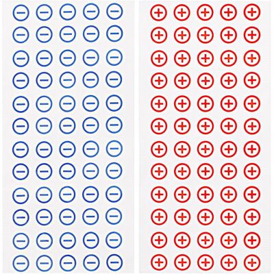 Kricely (As show, One size) 120pcs Polarity Stickers Battery Polarity Stickers Polarity Kricely (As show, One size) 120pcs Polarity Stickers Battery Polarity Stickers Polarity