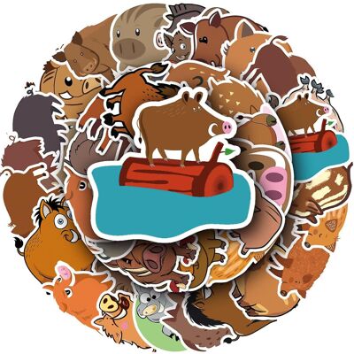 konhill (As show, One size) Cute Cartoon Animals Sticker 50 Pcs waterproof Vinyl Sticke konhill (As show, One size) Cute Cartoon Animals Sticker 50 Pcs waterproof Vinyl Sticke
