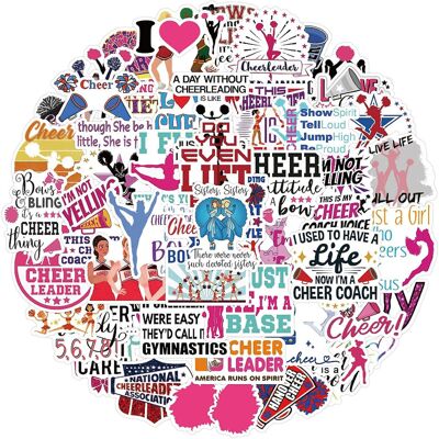 konhill (As show, One size) Colorful Ins Style Cheer Stickers 50 Pack Perfect Gifts For konhill (As show, One size) Colorful Ins Style Cheer Stickers 50 Pack Perfect Gifts For