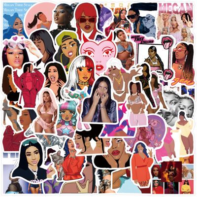 Unbranded (MULTICOLOR) 55Pcs Pop Rap Megan Thee Stallion Stickers DIY Stickers Scrapbookin Unbranded (MULTICOLOR) 55Pcs Pop Rap Megan Thee Stallion Stickers DIY Stickers Scrapbookin