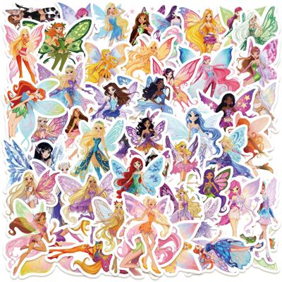 Unbranded (MULTICOLOR) 50Pcs Pretty Woman Butterfly Winx Club Stickers Aesthetic Decals DI Unbranded (MULTICOLOR) 50Pcs Pretty Woman Butterfly Winx Club Stickers Aesthetic Decals DI