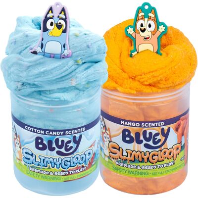 Horizon Group ??? Bluey SLIMYGLOOP 2-Pack - 7.5 & 8 oz Fluffy Scented Slime with Glitter & Hidden Horizon Group ??? Bluey SLIMYGLOOP 2-Pack - 7.5 & 8 oz Fluffy Scented Slime with Glitter & Hidden